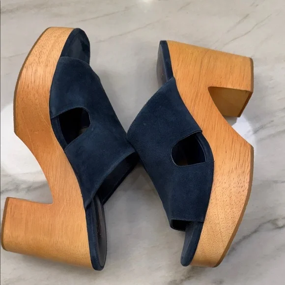 Charlotte Stone Nina Navy Suede Mules - Picture 8 of 10
